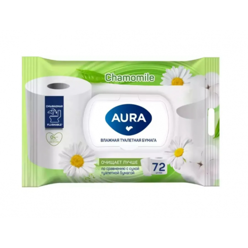 AURA влажная туалетная бумага NICE 72 шт. (целлюлоза)